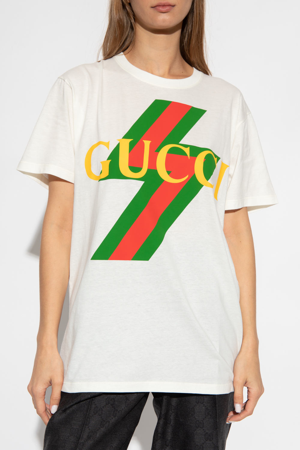 gucci scoop neck top item | T-shirt with logo Gucci 